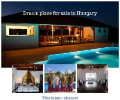 Dreamplace Hungary: pavillion with pool opening view