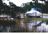 Goose Creek Bed and Breakfast: Boat on 8000 lb Boat Lift Next to Pier