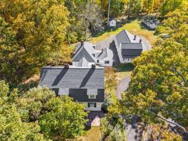 Weston in Casanova, VA: Aerial View of Main House and Garage/Game Room/Lof