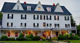 Historic Lakeside Inn & Event Destination: Exterior of Echo Lake Inn for Sale Vermont