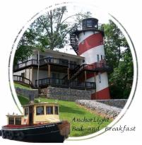 AnchorLight Bed and Breakfast: Lighthouse and tug
