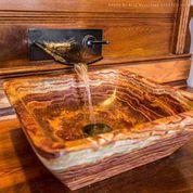Brickmakers bed and breakfast: Custom details.. like this agate vessel .