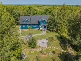 Horseshoe Valley Estate: Front With Firepit