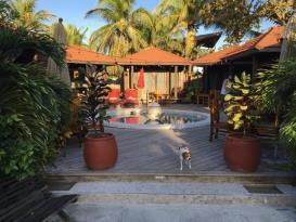Boutique Bed & Breakfast/CoffeeHouse in Caribbean: View of Cabanas and common area