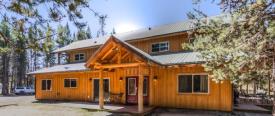 Central Oregon Rural Residential Lodge: Front door faces East