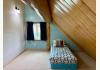 Caribou Cabins: One of the bedrooms on upper level