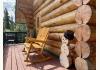 Caribou Cabins: Side porch of main lodge