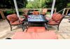 Bayfield Boutique Bed and Breakfast: outdoor patio and fireplace