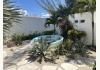 Botique Beach Hotel in Mexico: courtyard with fire pit 