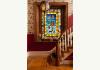 Cornerstone Bed and Breakfast: Original Stain Glass Window in Foyer