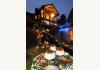 An Enchanting Evening: Lodge lit up in the evening