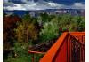 Castle Creek bed and breakfast: view back deck