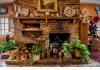 Helmstead Bed and Breakfast: Library fireplace