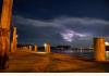 Davis House Inn, Bungalow & 5 Slip Dock: Dock at Night