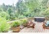 Whidbey Log Cabins : The Lodge Deck with Hot Tub