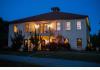 4352 Pea Ridge Road, New Hill, NC: The lovely front elevation at dusk