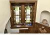 Oakley Hill Manor House: Front Stairway w/ Wall Niches & Stained Glass