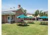 The Dolan House - in Historic Lincoln New Mexico : Outdoor eating area 