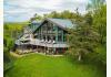 Cedar Pond House: Backyard 1,800sf 180 degree deck