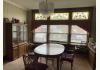 The White House: Dining room w chandelier stained glass