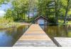 1401 Muskoka 169: Boathouse from end of dock